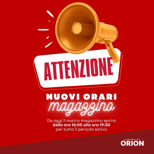 Nuovi orari magazzino