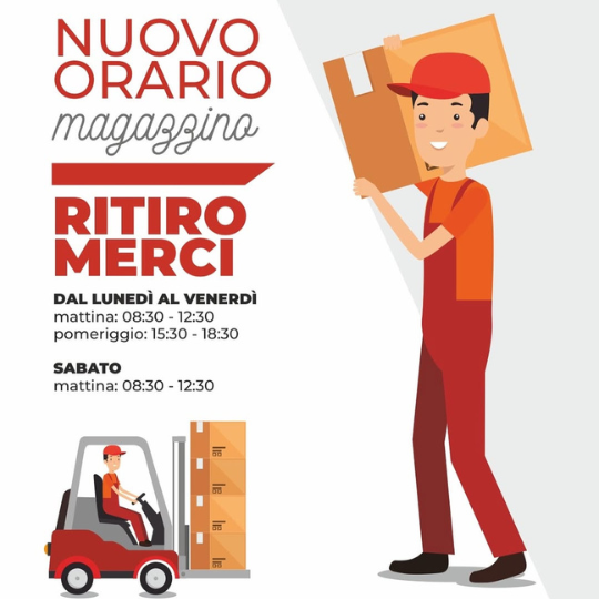 Nuovi orari magazzino